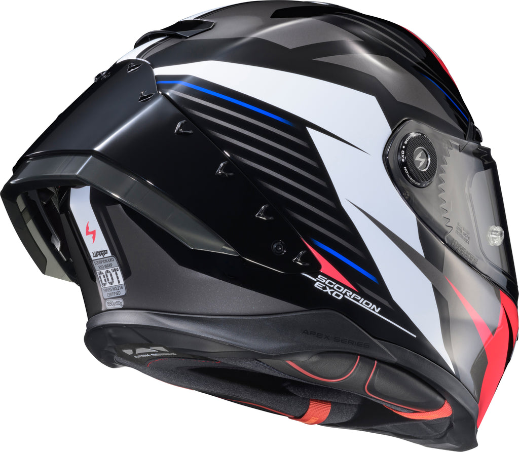 Apex Exo Warp Full Face Helmet Dilithium Blk/Red/Wht/Blue Xl