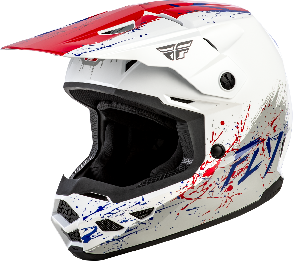 Youth Kinetic Drip Helmet Red/White/Blue Ys