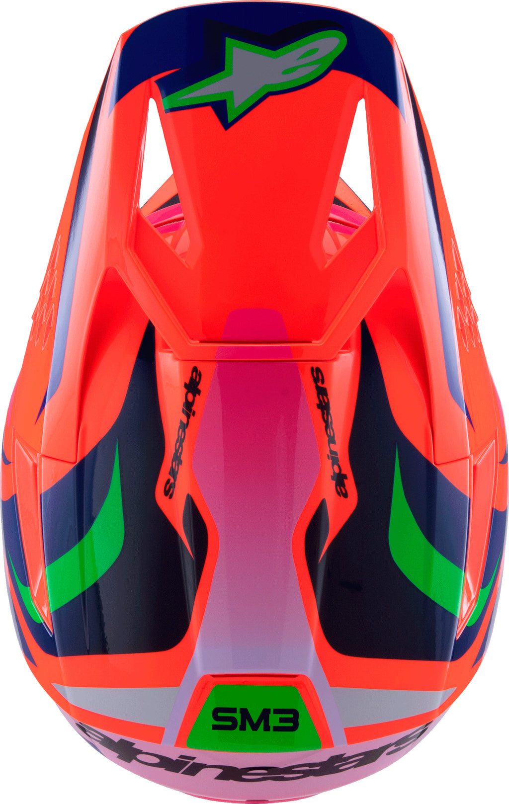 Sm3 Youth Deegan Helmet Orng Flo/Prpl/Pnk Fluo Ys