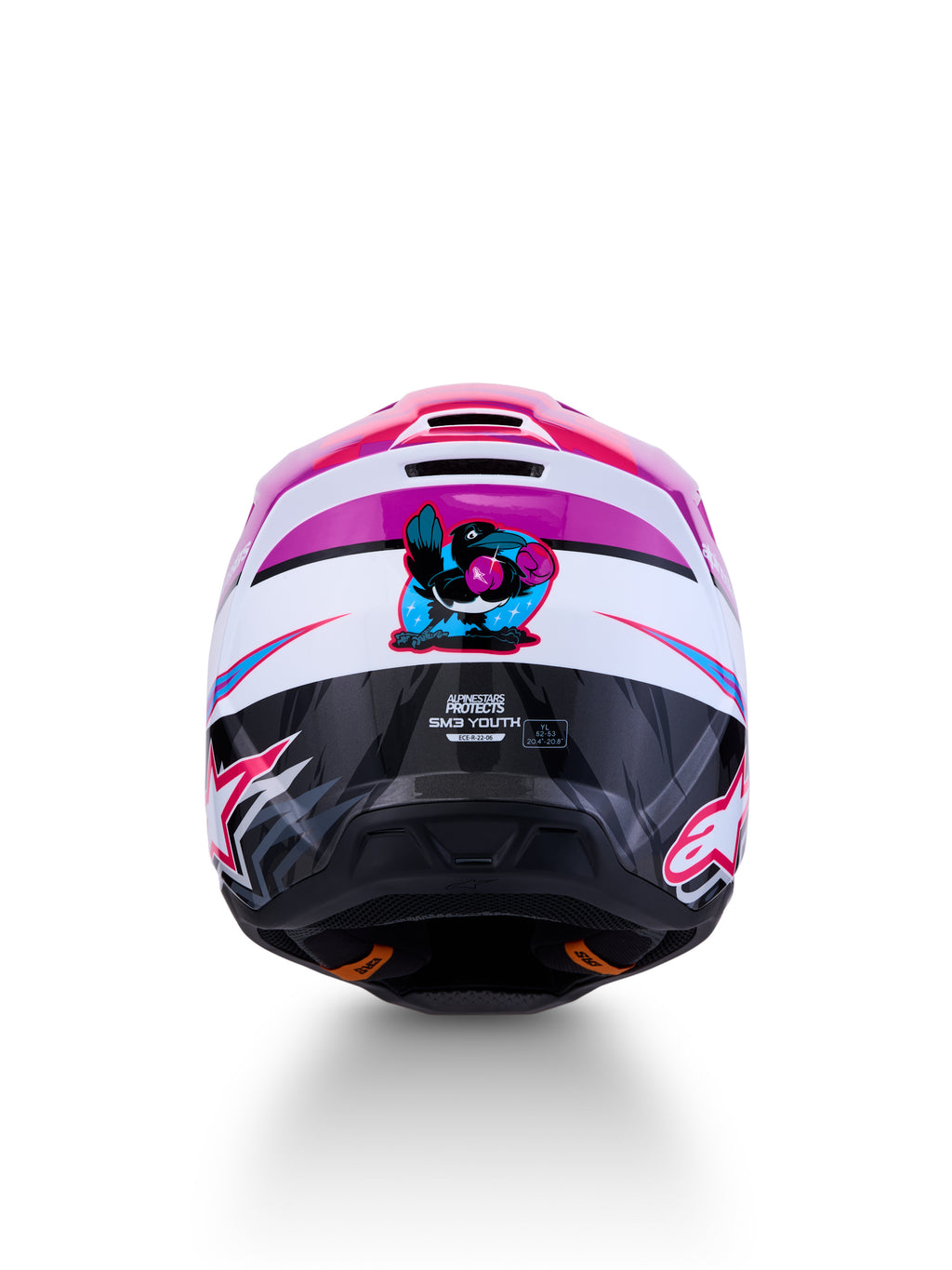 S M3 Falcon Yth Hlmt Ece06/Dot Prpl/Wht/Blk/Pink Fl Gl Ys