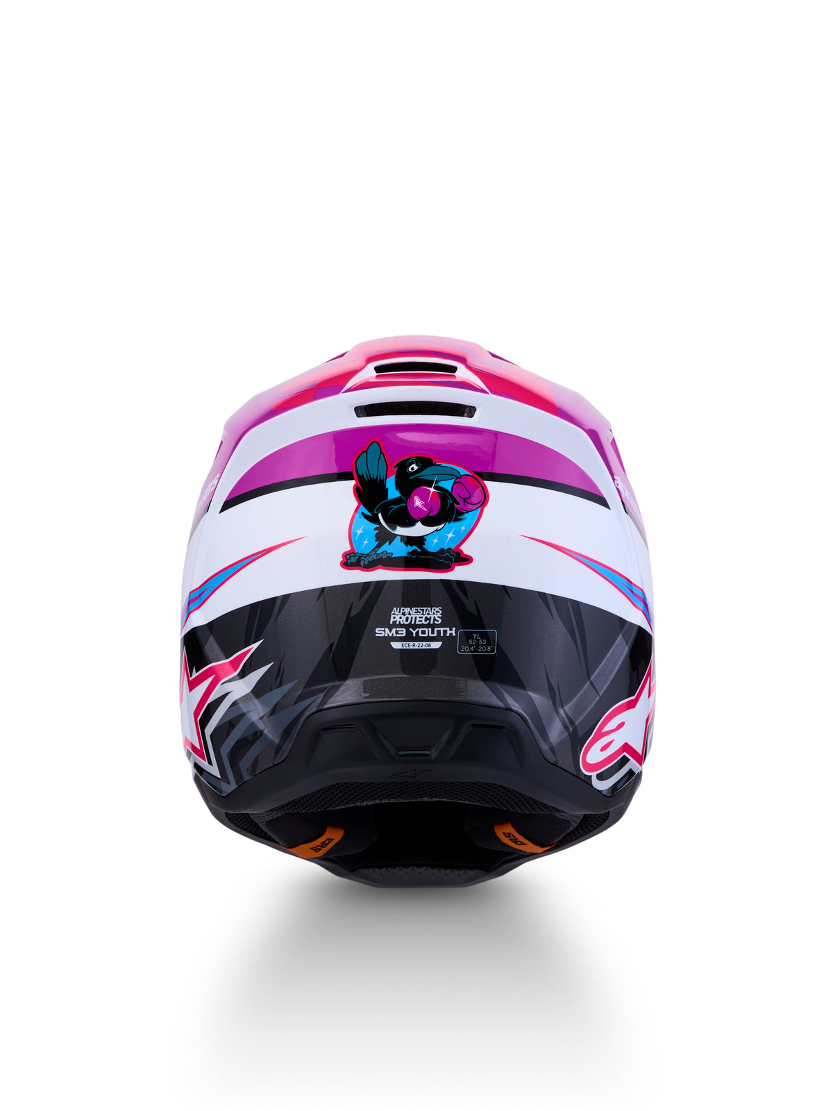 S M3 Falcon Yth Hlmt Ece06/Dot Prpl/Wht/Blk/Pink Fl Gl Ys