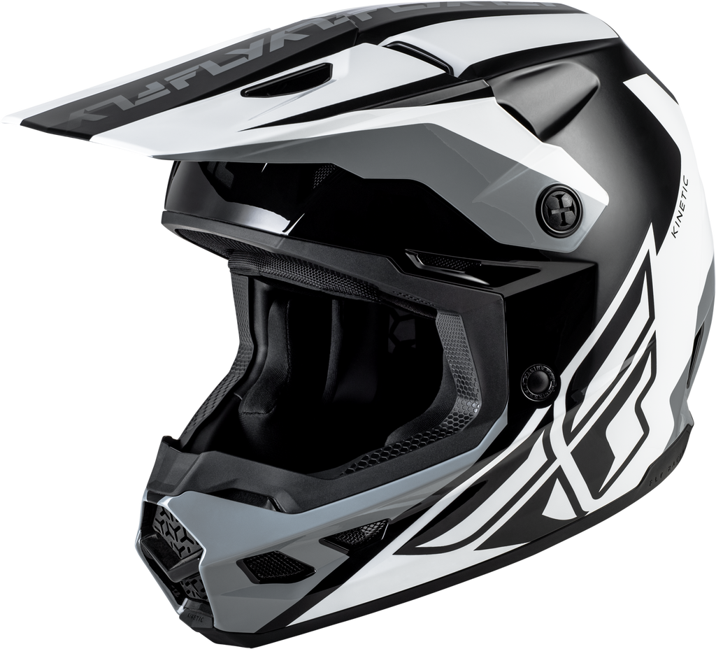 Kinetic Crest Helmet Black/White/Grey 2x