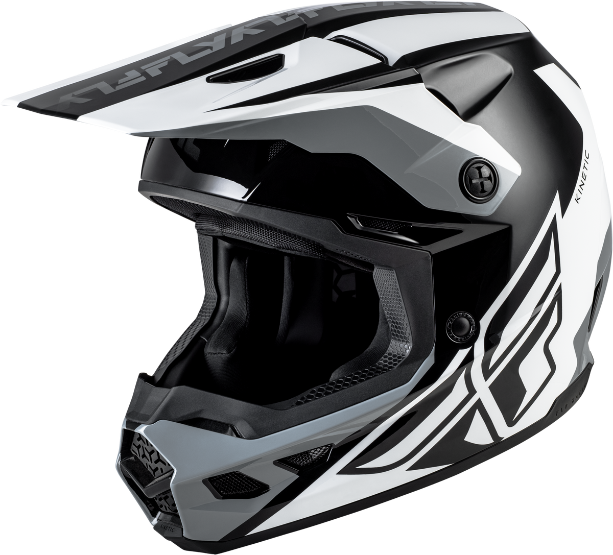 Kinetic Crest Helmet Black/White/Grey Xs