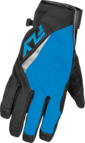 Title Long Gloves Blue/Black/Light Blue Xs