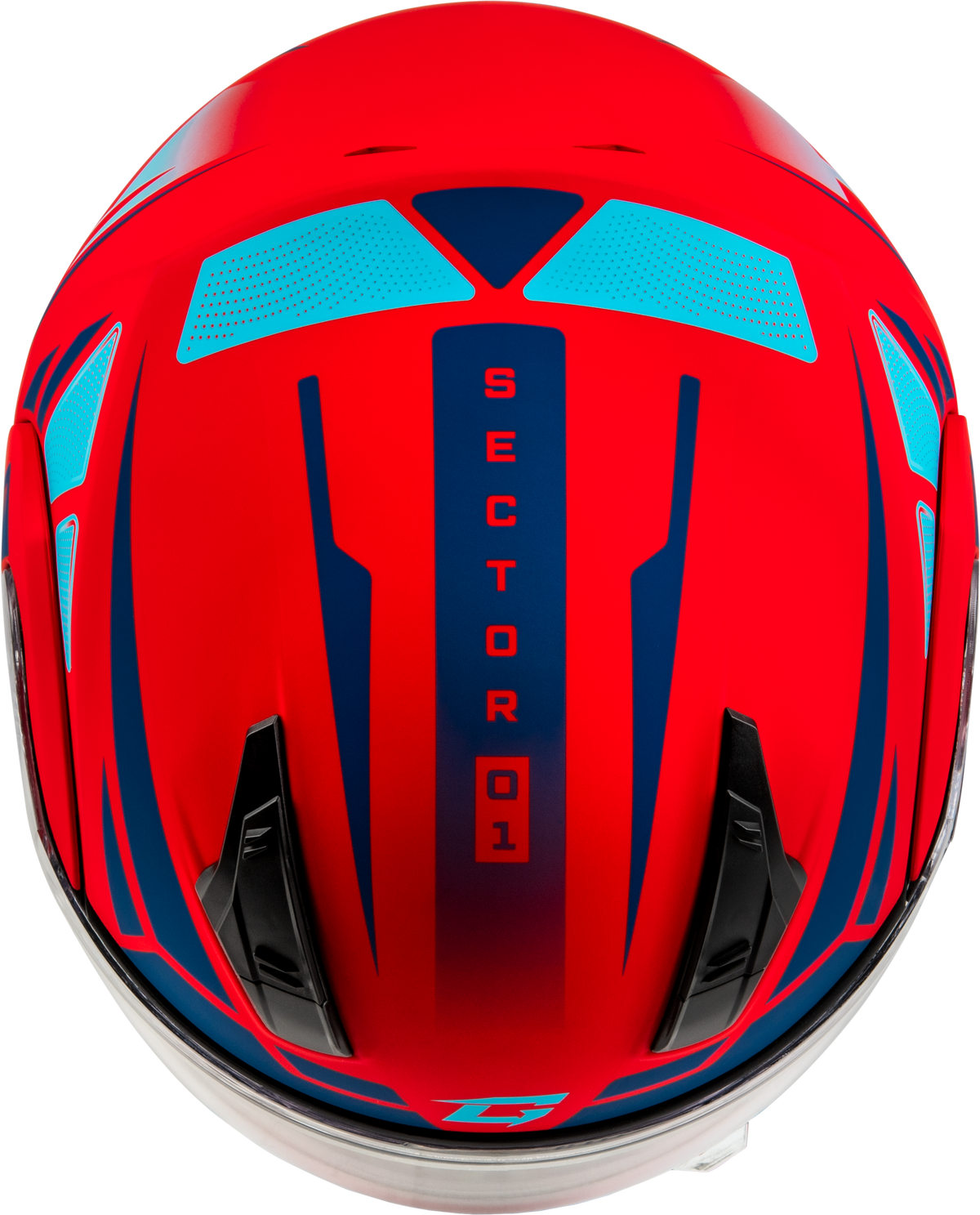 Md 04 Sector Helmet Matte Red/Blue 2x