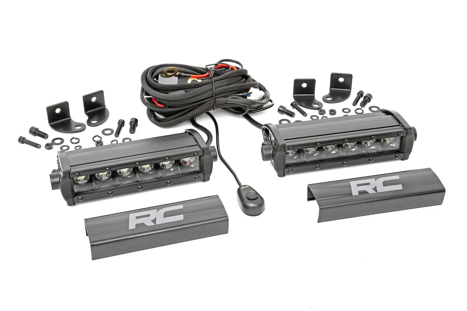 Rough Country 6 Inch Black Series LED Light Bar | Pair
