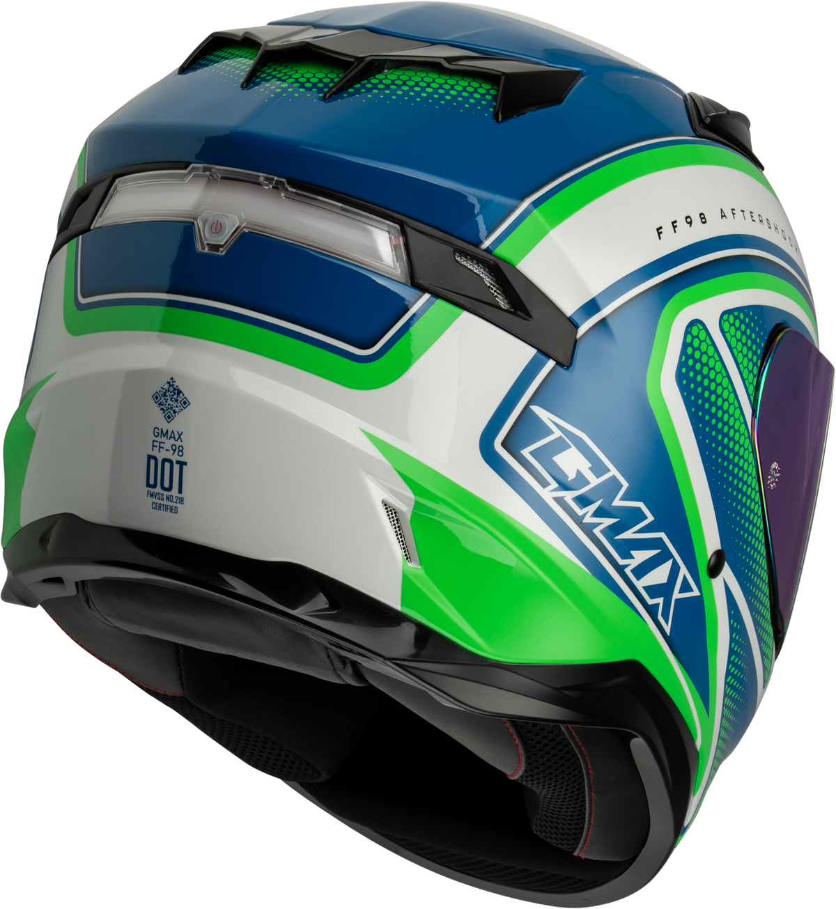 Ff 98 Aftershock Helmet White/Neon Green 2x