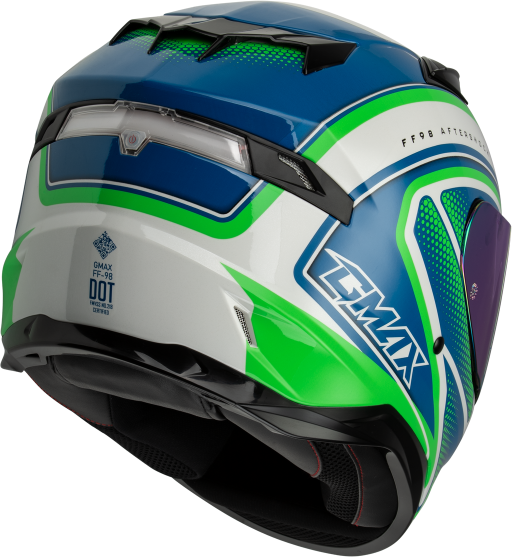 Ff 98 Aftershock Helmet White/Neon Green Xs