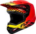 Kinetic Menace Helmet Red/Black/Yellow Lg