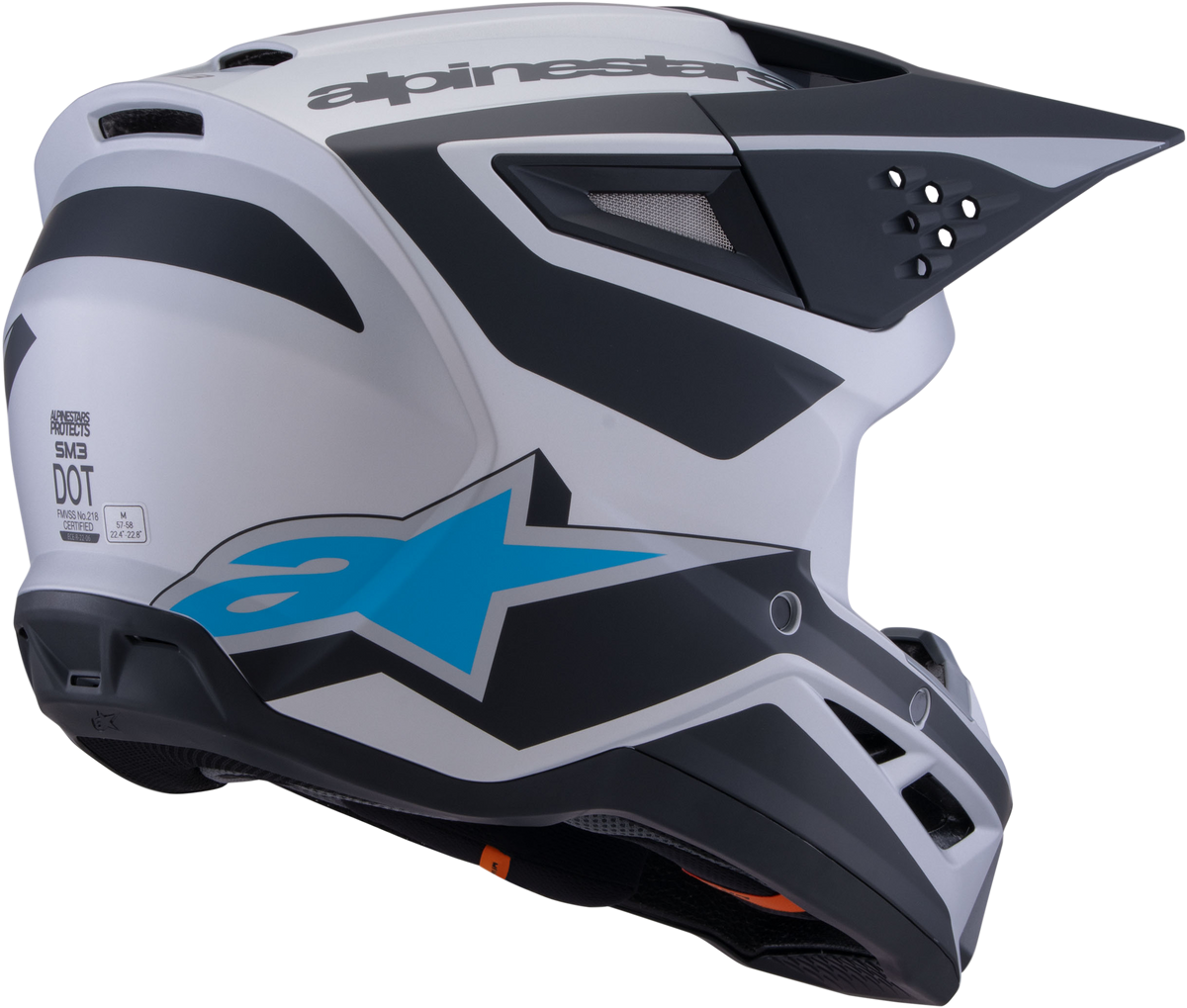 Sm3 Heat Helmet Silver/Blue/Black Matt 2x