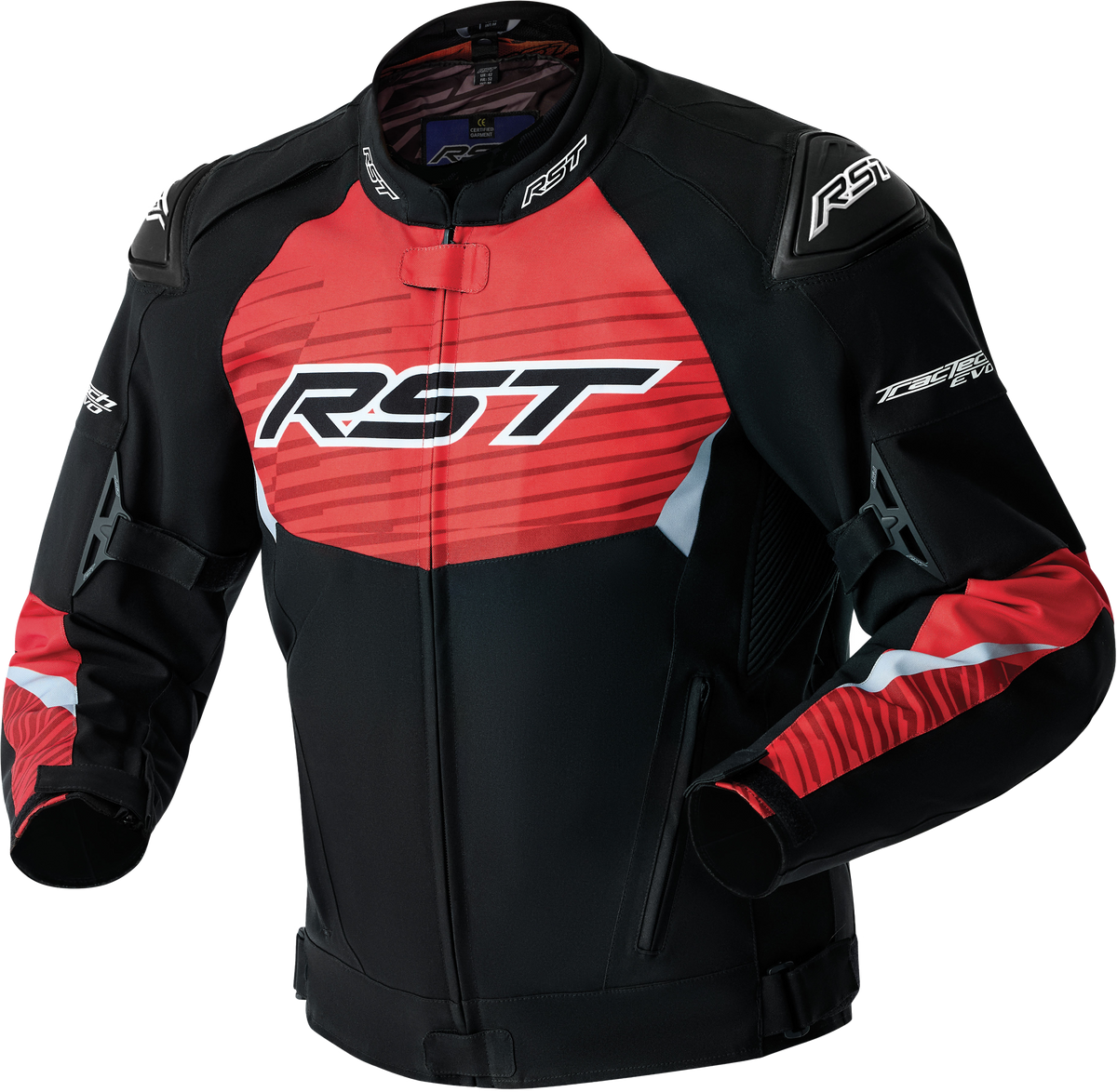 Tractech Evo D3o Jacket Black/Flo Red Textile 3x