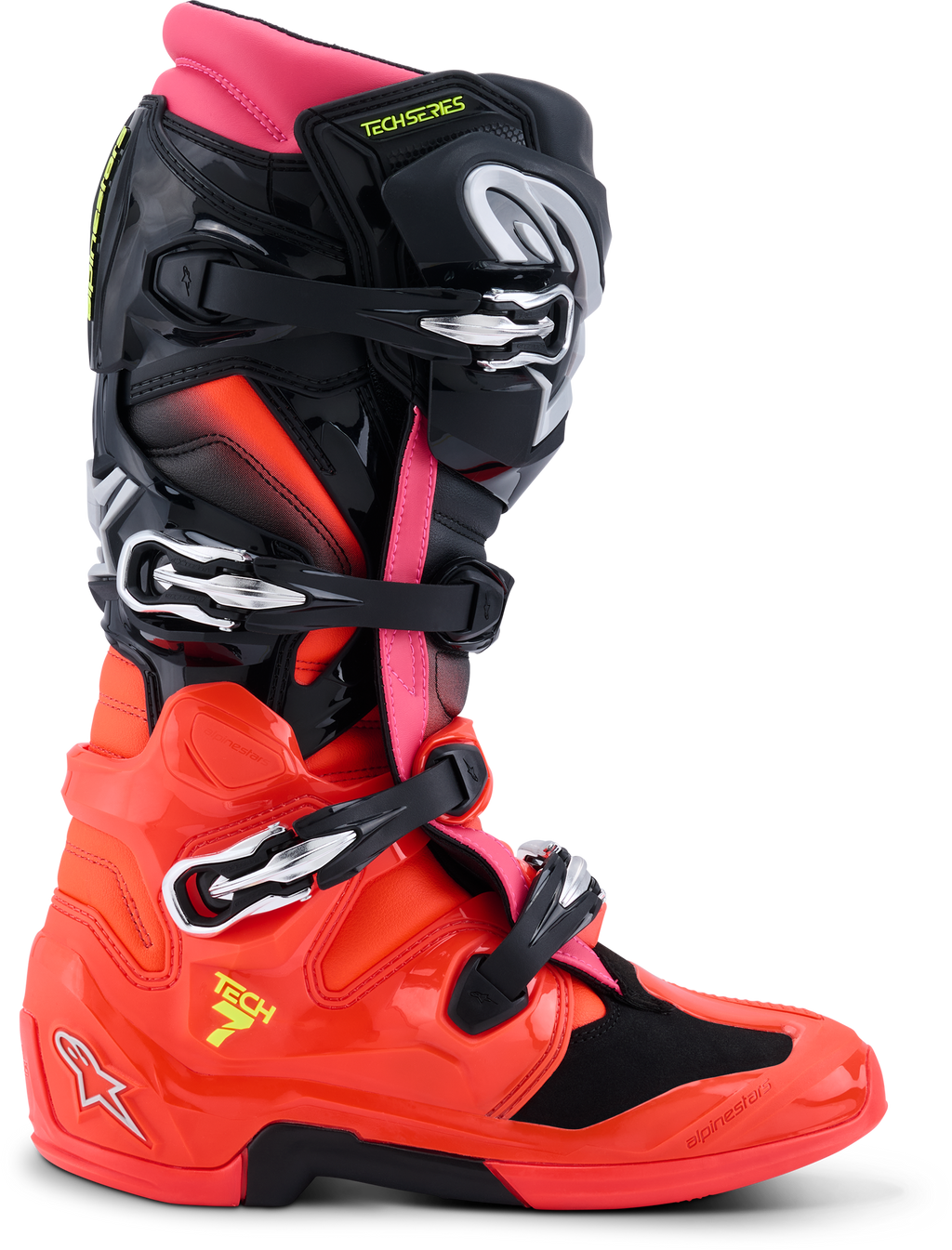 Tech 7 Black/Red Fluo/Pink Fluo 12
