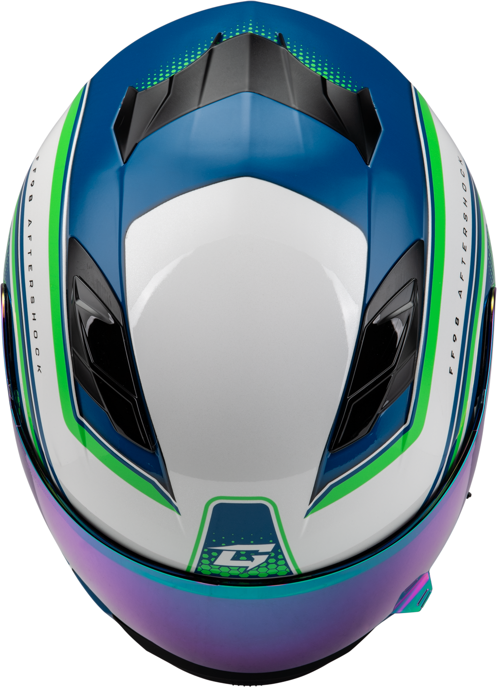 Ff 98 Aftershock Helmet White/Neon Green Xs