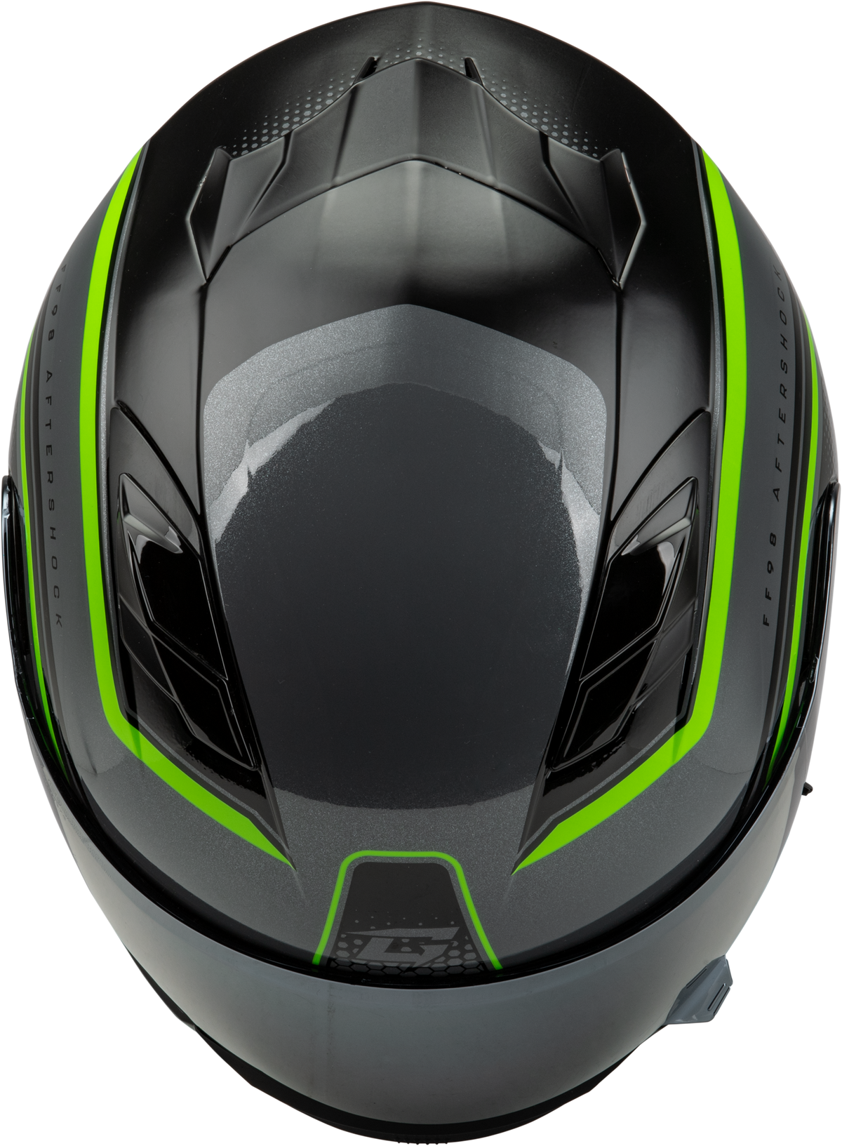 Ff 98 Aftershock Helmet Grey/Neon Green Xs