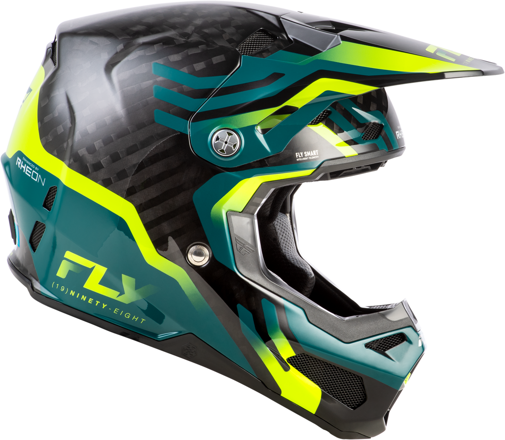 Formula S Carbon Byte Helmet Black Carbon/Teal/Lime Xs