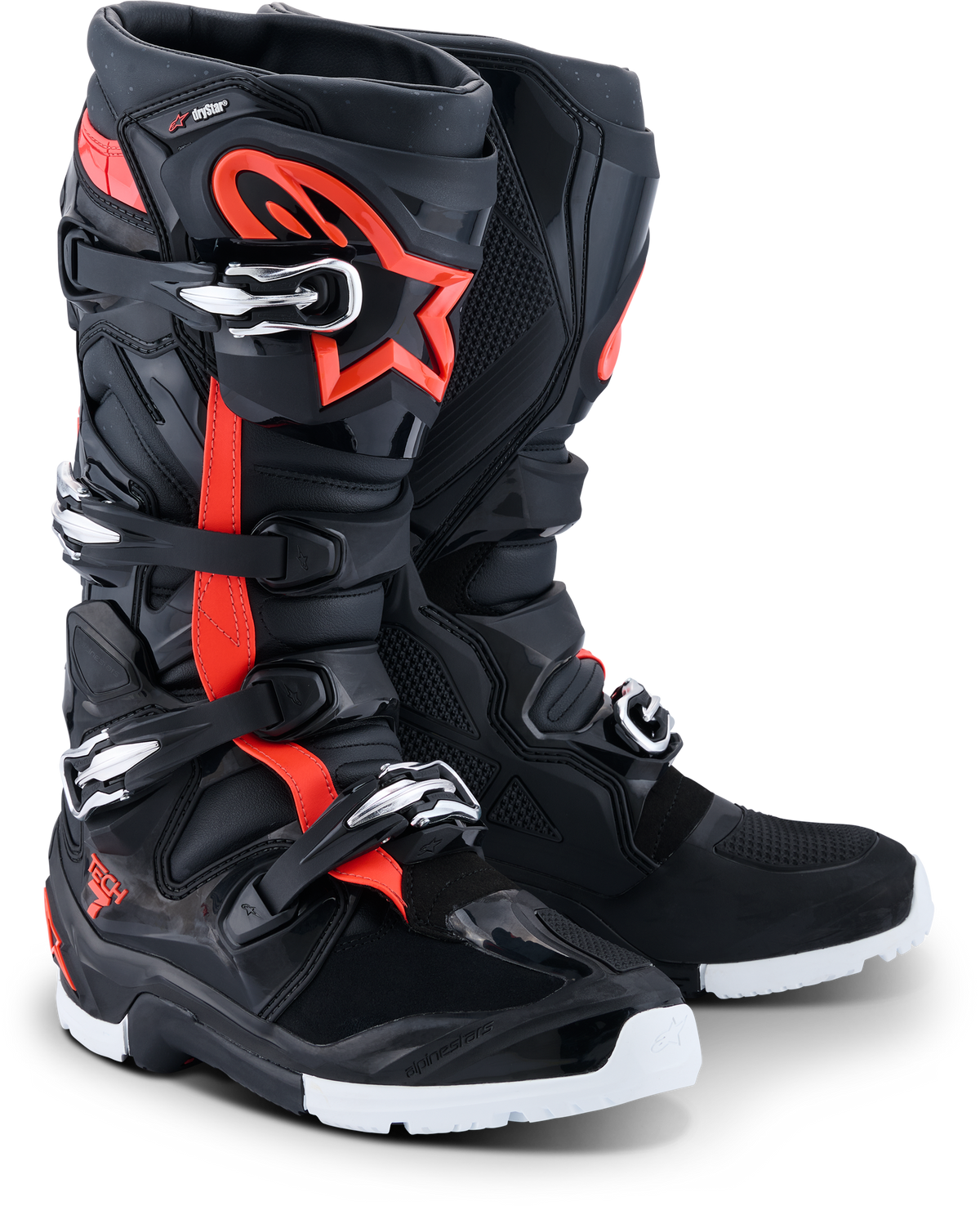 Tech 7 Enduro Drystar Black/Red Fluo/White 11