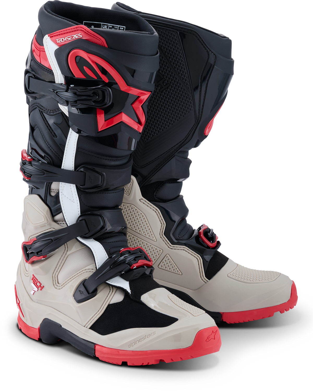 Tech 7 Enduro Blk/Light Gry/Bright Red 11
