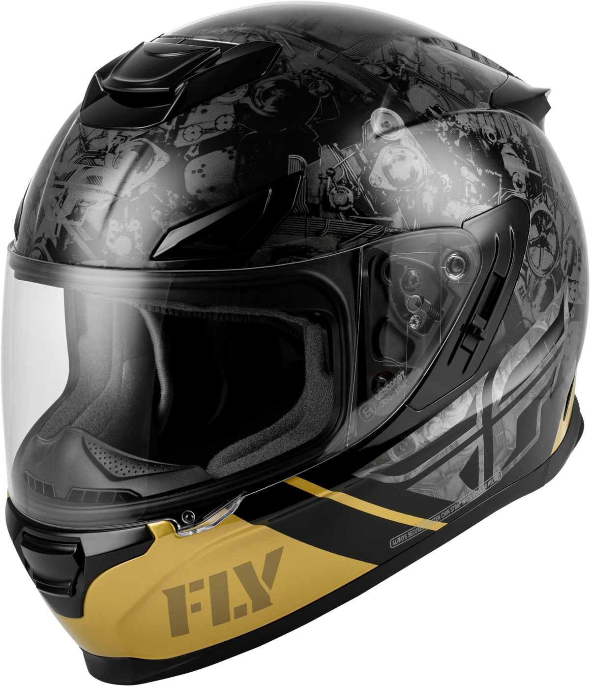 Fly Racing Sentinel Mech Helmet Black/Grey/Gold