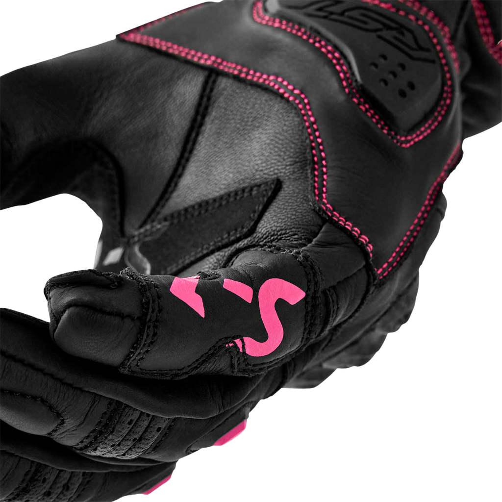 Womens S1 Glove Black/Pink Leather Xl