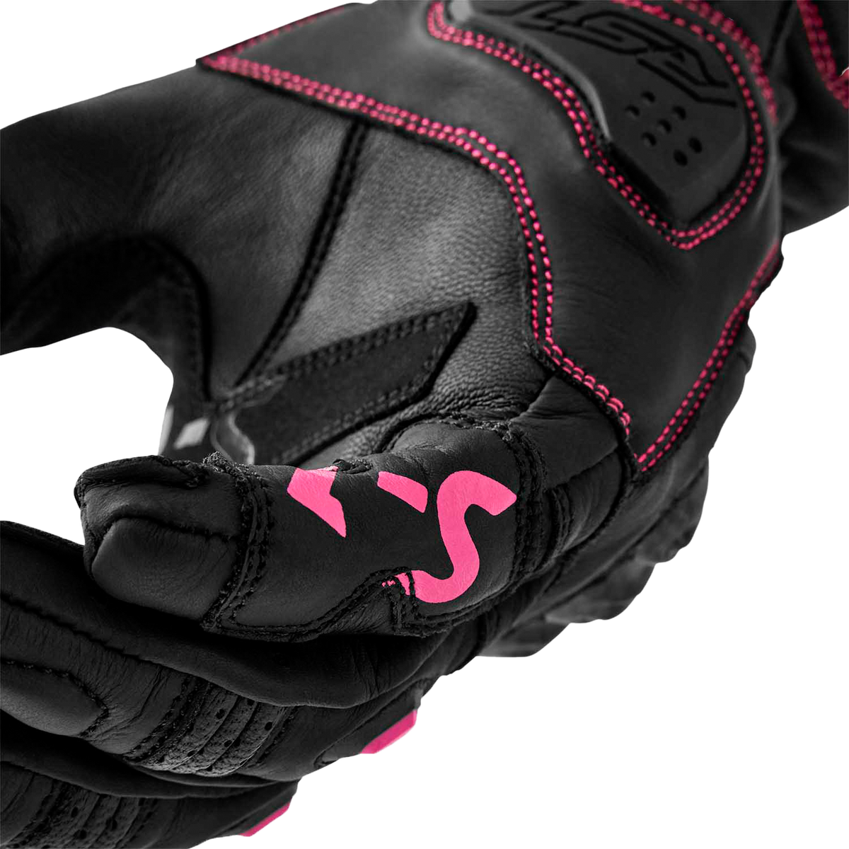 Womens S1 Glove Black/Pink Leather Xl
