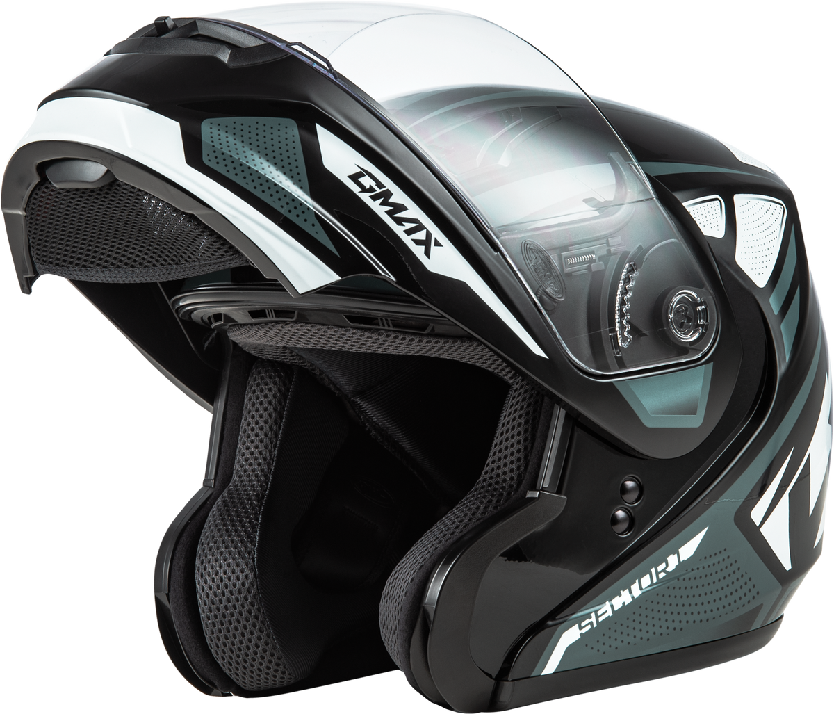 Md 04 Sector Helmet Black/Silver Xl