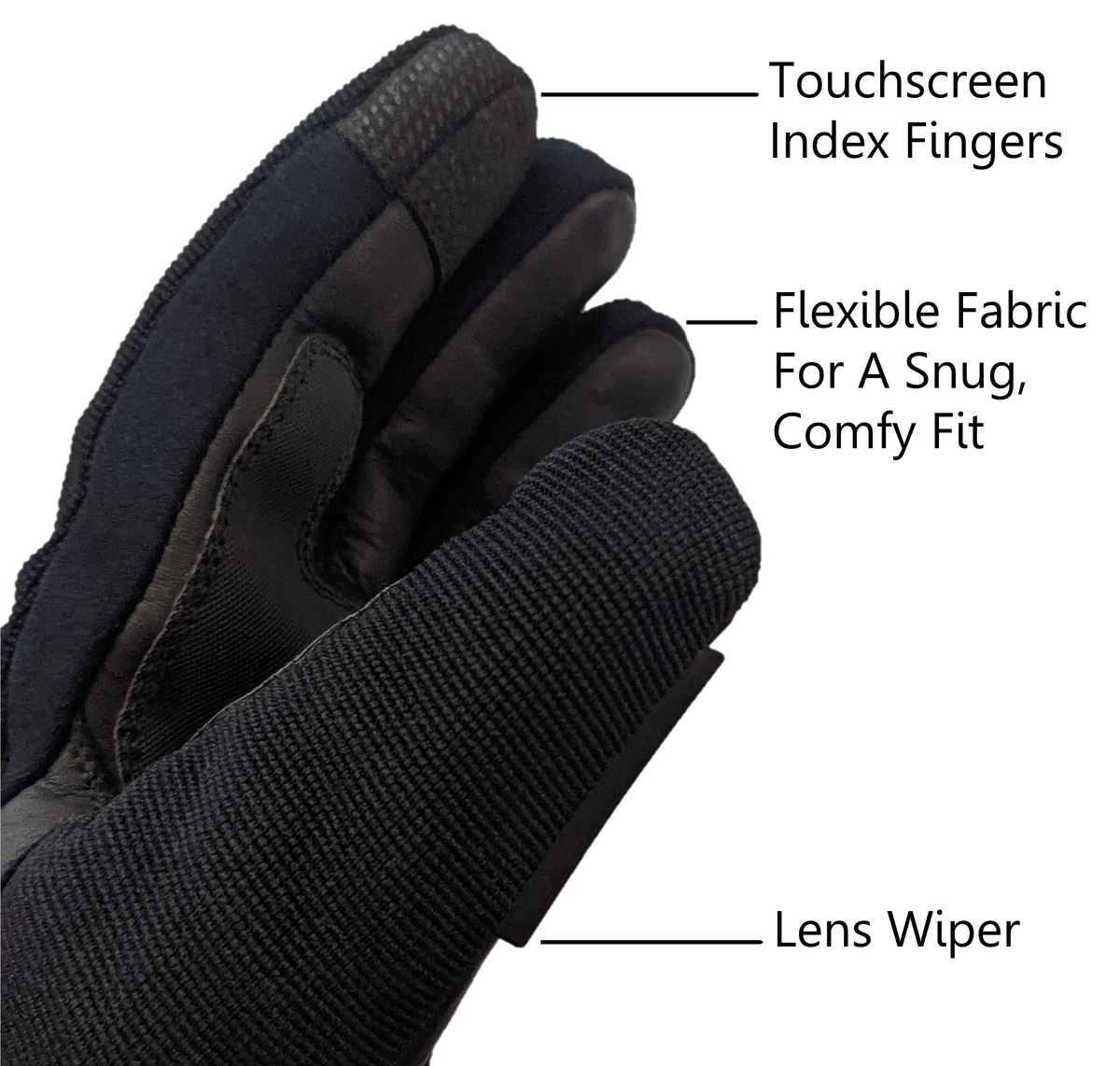 7v Activflexx Gloves Black Lg