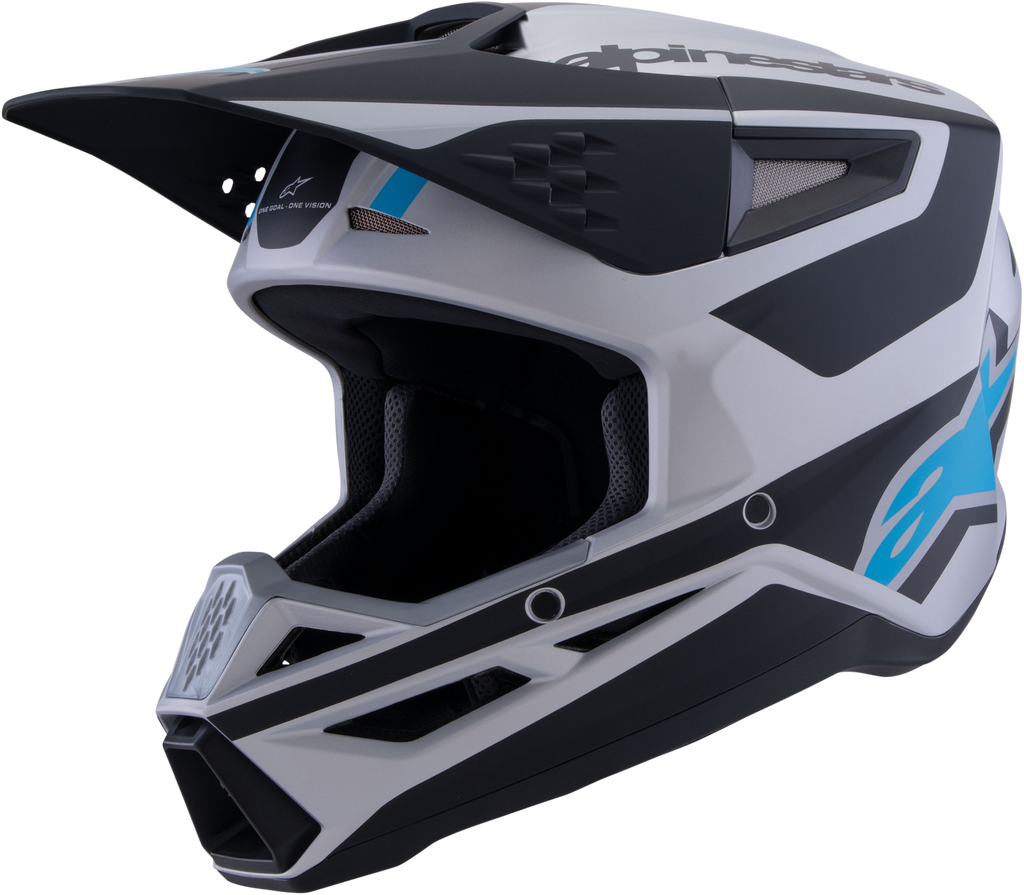 Sm3 Heat Helmet Silver/Blue/Black Matt Xl
