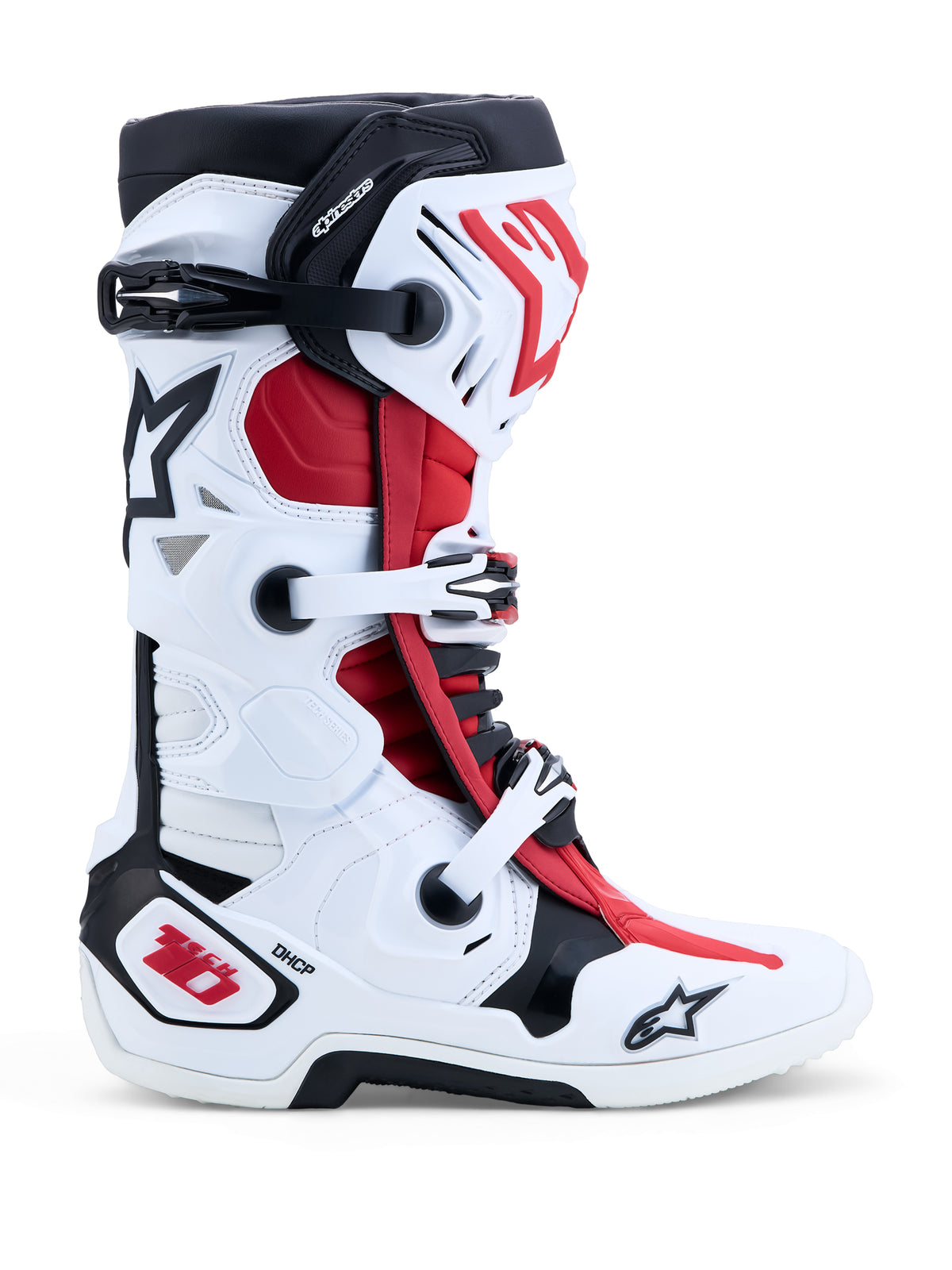 Tech 10 Boots Wht/Blk/Br Red 14