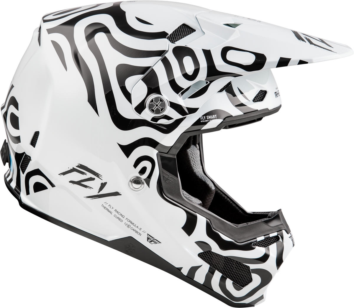 Youth Formula S Carbon Abyss Helmet White/Black Yl