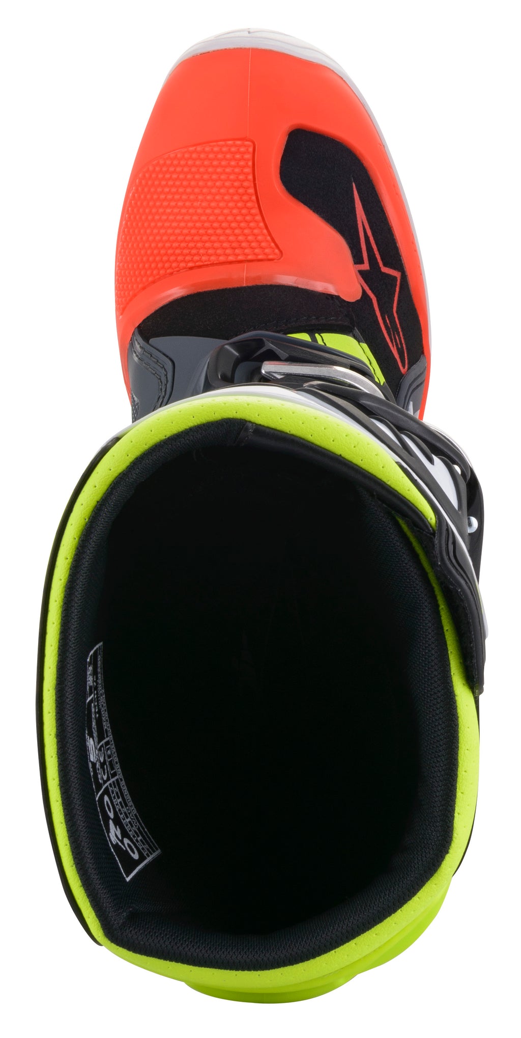 Tech 7s Boots Dark Grey/ Red Fluo/Yellow Fluo Sz 08