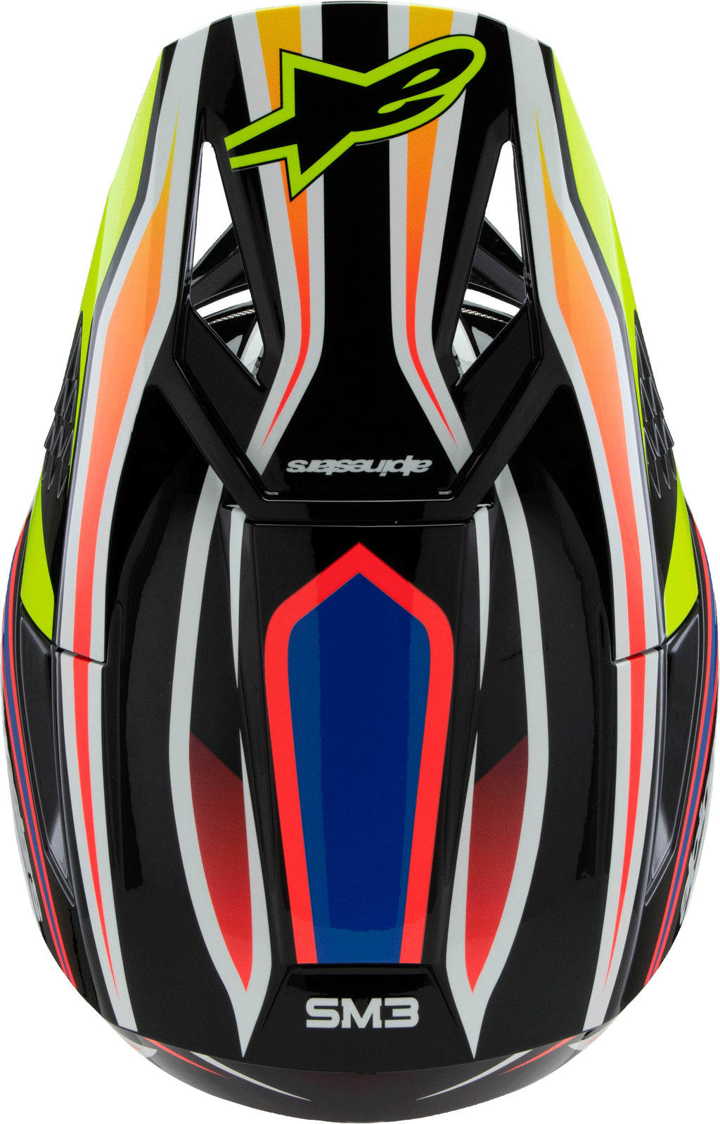Sm3 Youth Wurx Helmet Blk/Ylw Fluo/Blue/Red  Ys