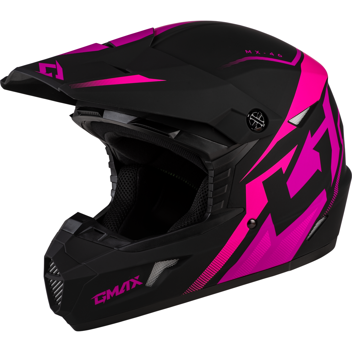 Mx 46 Compound Helmet Matte Black/Pink Md