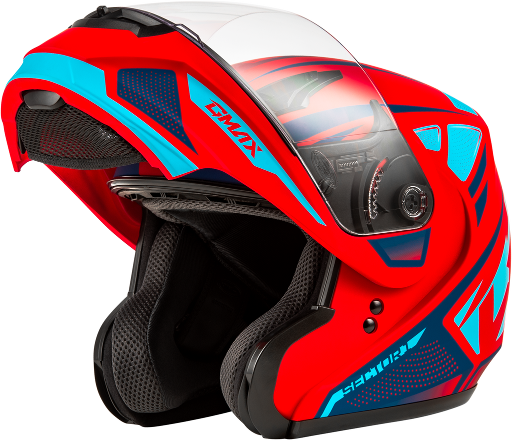 Md 04 Sector Helmet Matte Red/Blue Lg