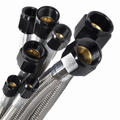 Nitrous Outlet 216" 4AN Stainless Braided Hose (Black B-Nuts)