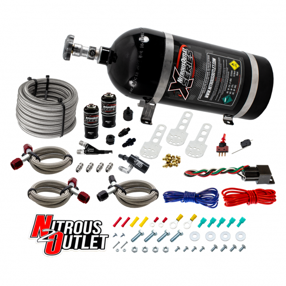 X-Series Ford 2011-2019 Mustang EFI Single Nozzle System - Gas/E85 (5-55psi)(35-200HP)