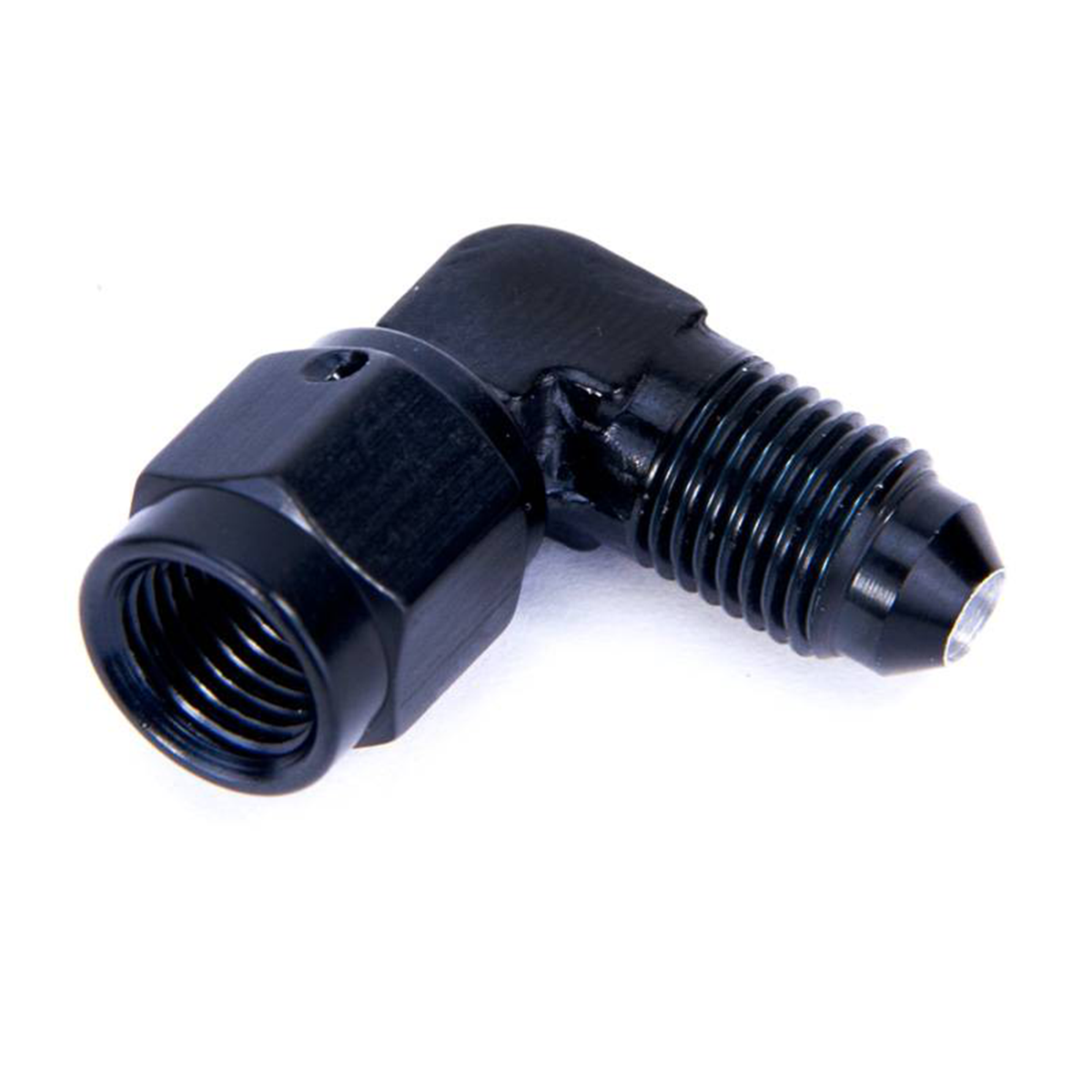 Nitrous Outlet 3AN Swivel x 3AN 90 Degree Fitting - Female/Male (BLACK)