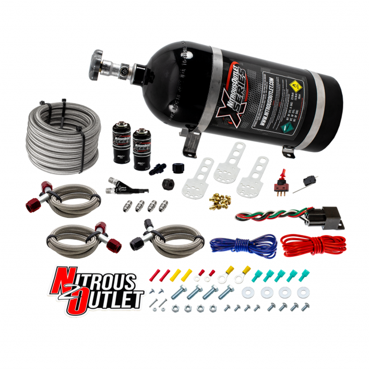 X-Series GM EFI Single Nozzle System - Gas/E85 (5-55psi)(35-200HP)