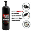 Nitrous Outlet 15lb Bottle Bundle - .508 ID Billet Valve/6AN Nipple/NHRA Blow Off/Pressure Gauge