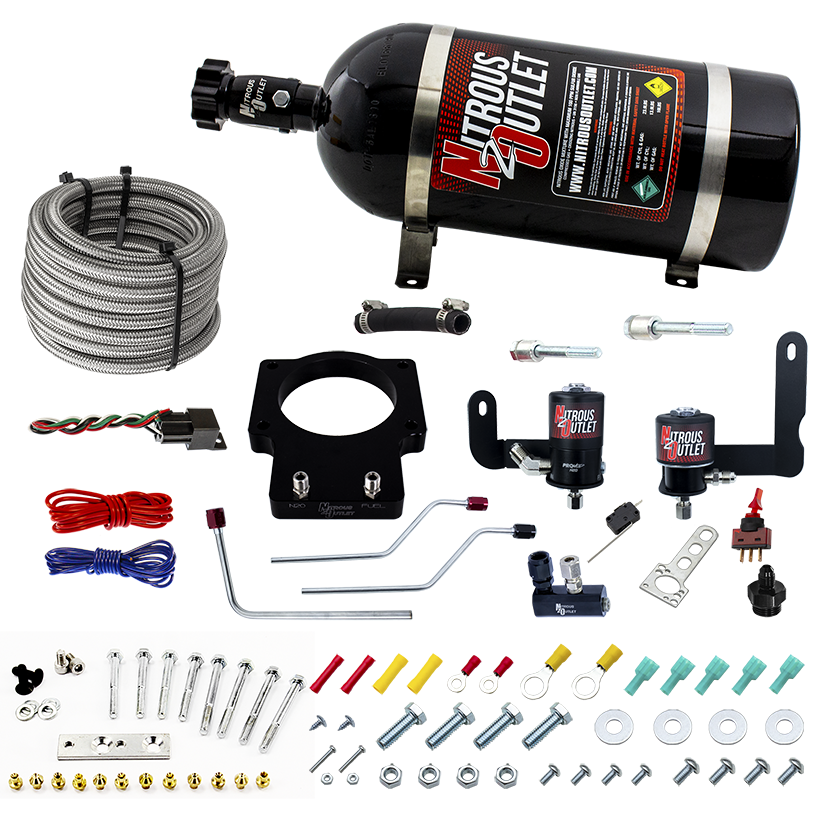 Nitrous Outlet GM 90mm Fast Intake 1997-2004 Corvette Hard-line Plate System - Gas/E85 (5-55psi)(50-200HP)(No Bottle)