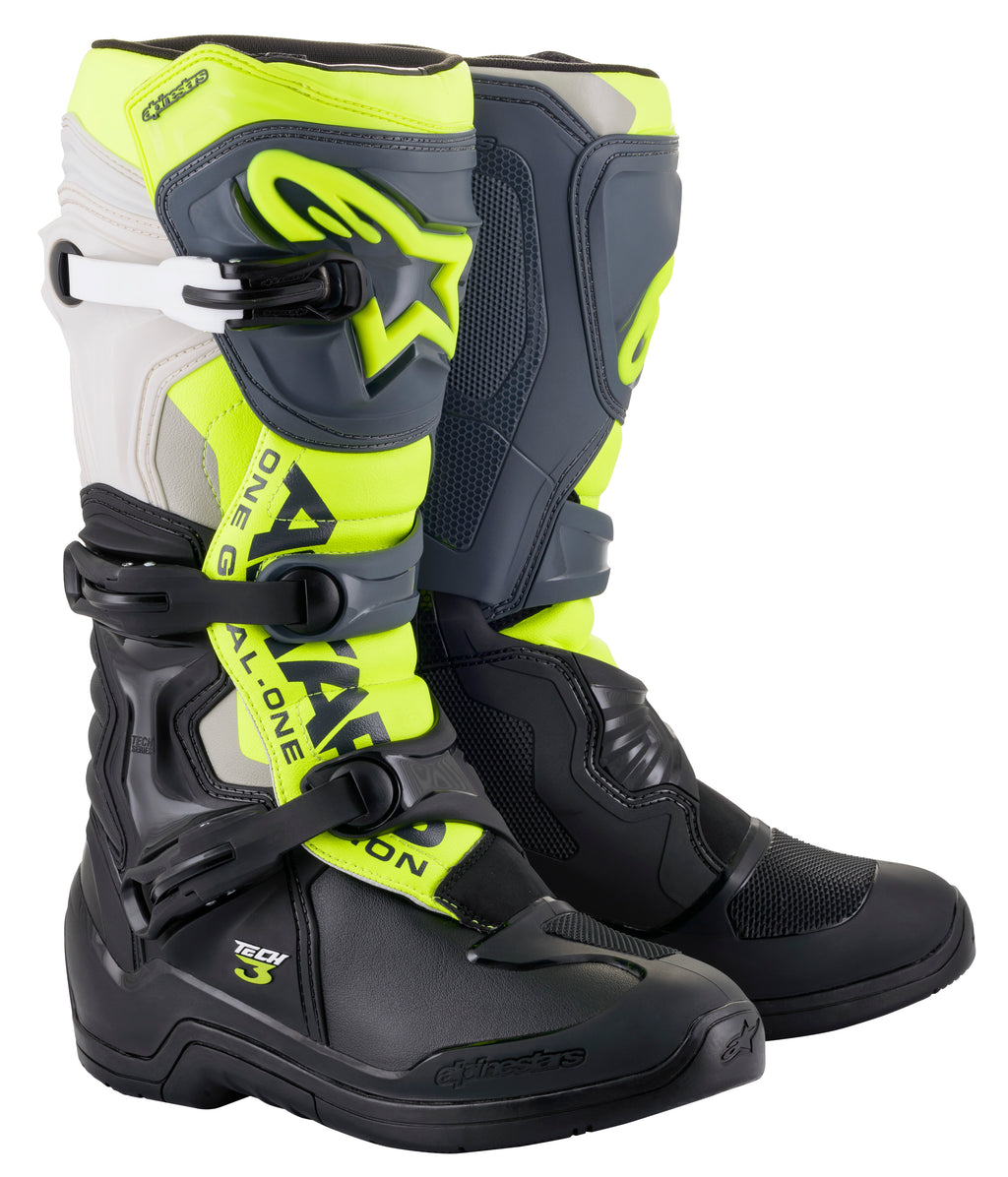 Tech 3 Boots Blk/Cool Grey/Ylw/Fluo Sz 14