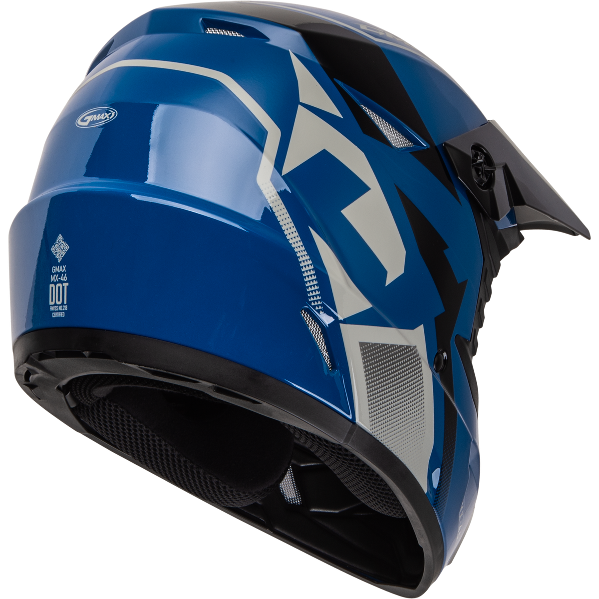 Youth Mx 46y Compound Helmet Blue/Black/Grey Ys