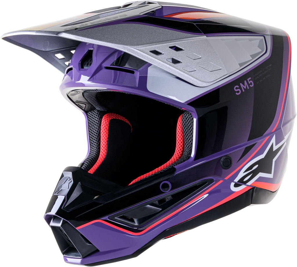 S M5 Sail Helmet Violet/Blk/Slvr Glossy Xs