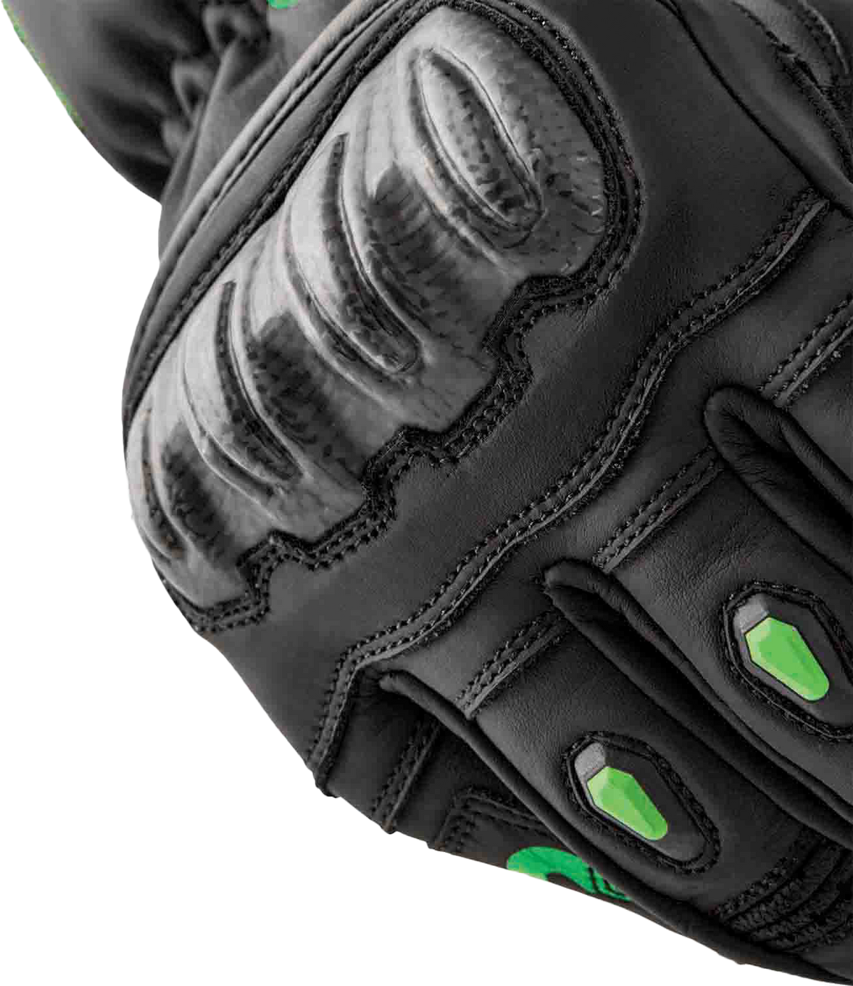 S1 Glove Blk/Flo Green Leather 2xl