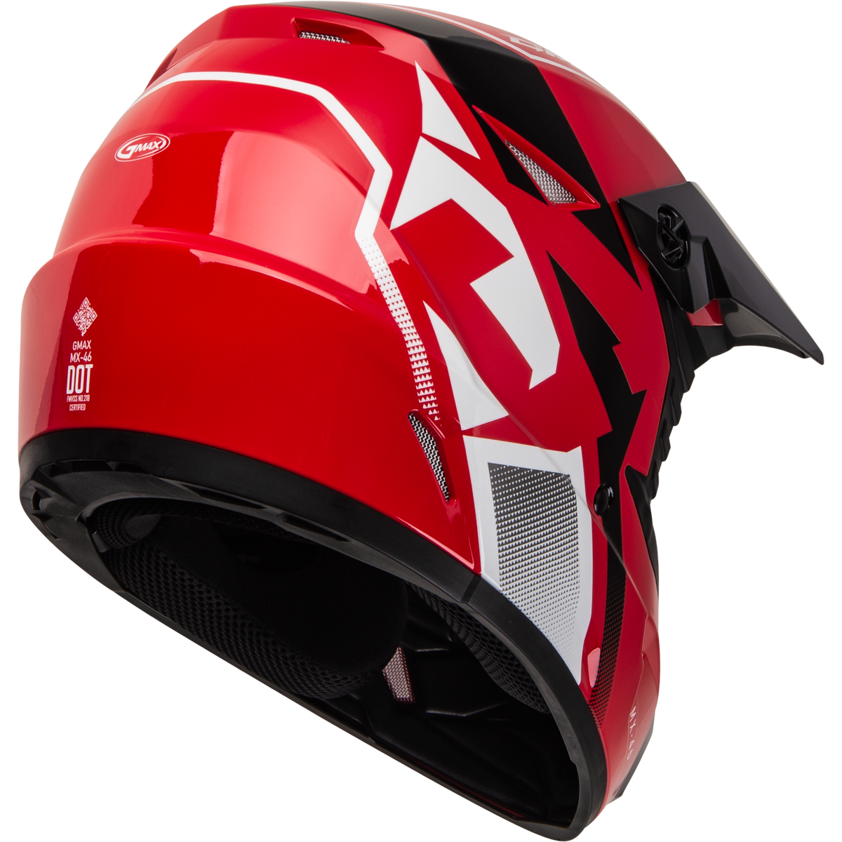 Mx 46 Compound Helmet Red/Black/White Lg