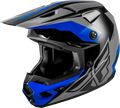 Kinetic Crest Helmet Grey/Black/Blue Lg