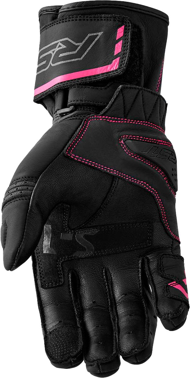Womens S1 Glove Black/Pink Leather Xl