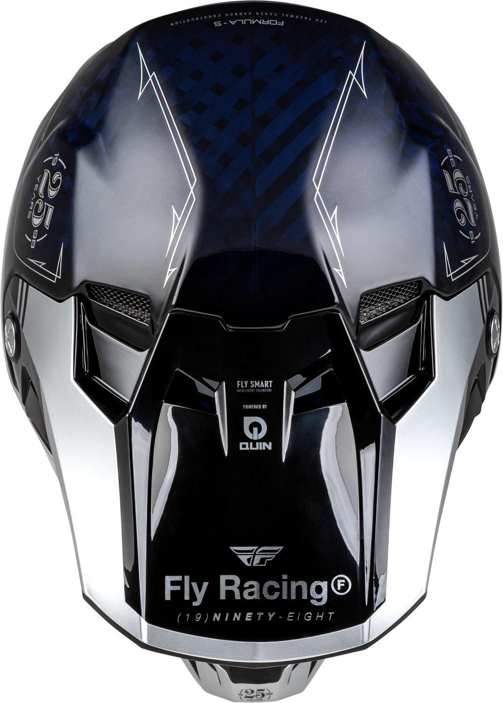 Youth Formula S Carbon Legacy Helmet Blue Carbon/Silver Yl