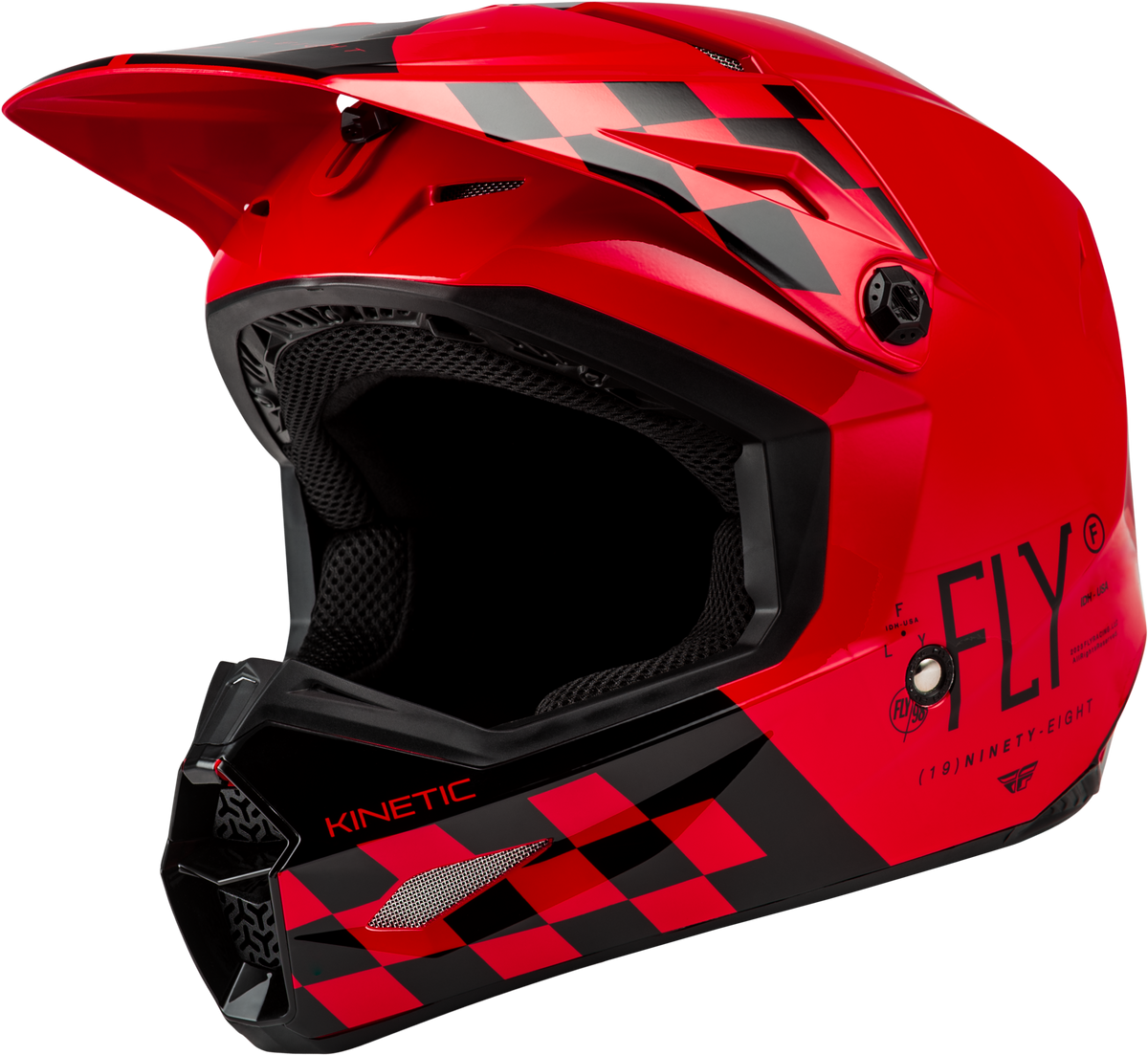 Yth Kinetic Lite Rival Helmet Gloss Red/Black Yl