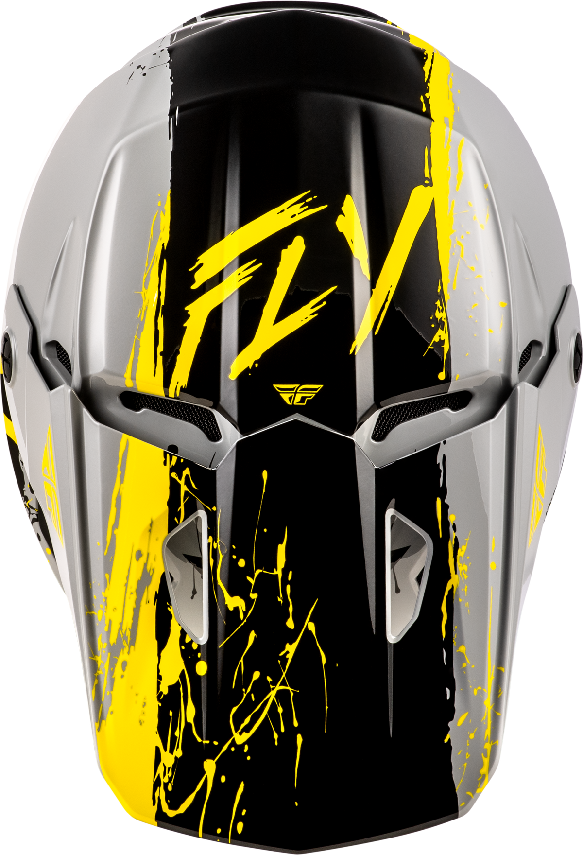 Youth Kinetic Drip Helmet Grey/Black/Yellow Ym