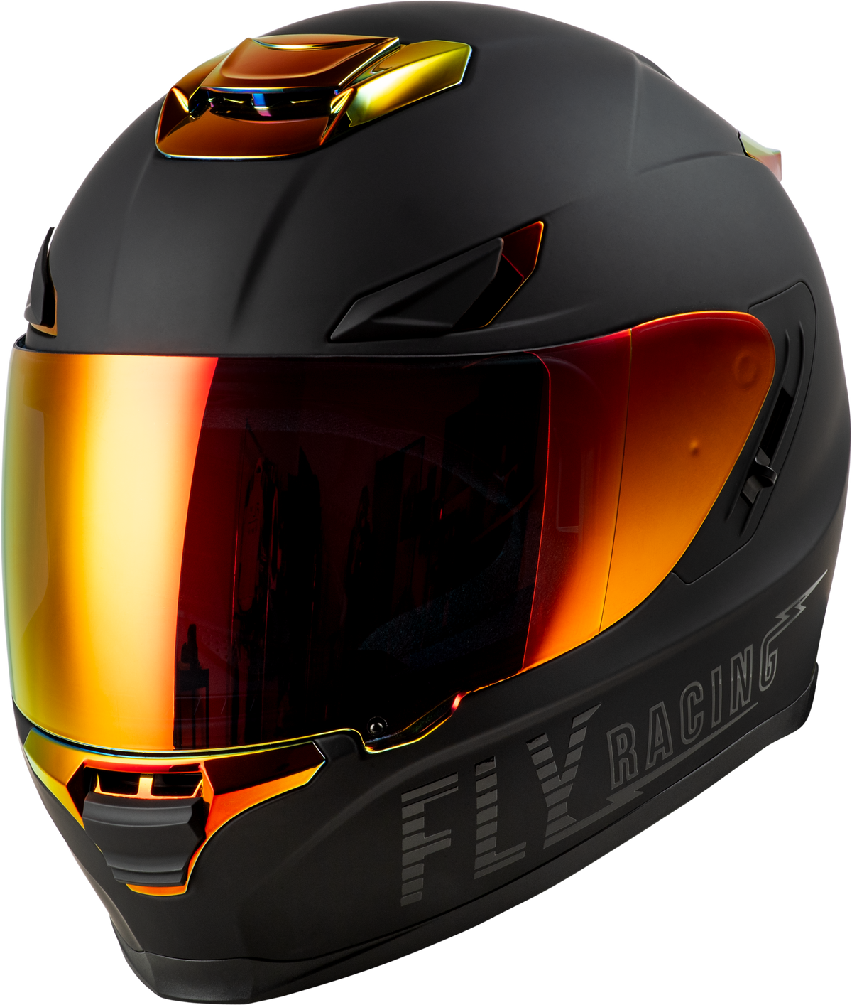 Fly Racing Sentinel Recon Helmet Matte Black/Fire Chrome